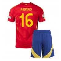 Maglia Calcio Spagna Rodri Hernandez #16 Prima Divisa Bambino Europei 2024 Manica Corta (+ pantaloncini)